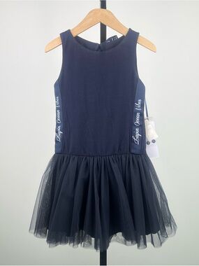 Lapin House Girls Tulle Dress, Navy, 8Y